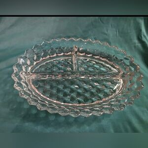 Elegant Clear Glass Divided Dish